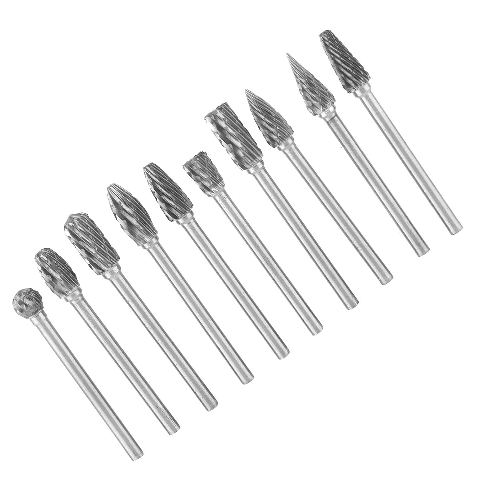 5 Lime Rotanti In Carburo Di Tungsteno, Forma Ad Albero, Doppio Taglio, Diametro 3mm, Gambo 3mm, Per Incisione Legno E Metallo - 6