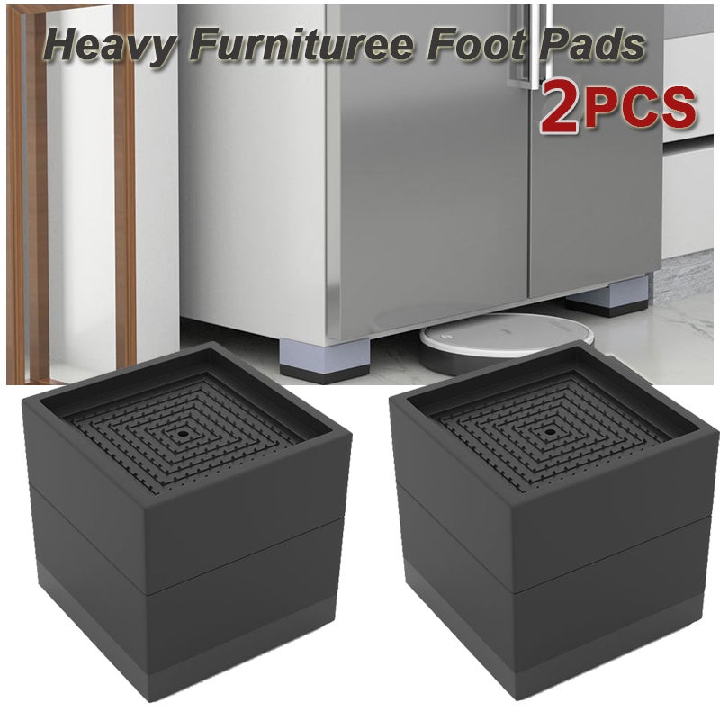 Paquete de 2 elevadores de cama de 3 pulgadas, elevadores de patas de escritorio resistentes para sofá de escritorio, soporta hasta 1300 libras