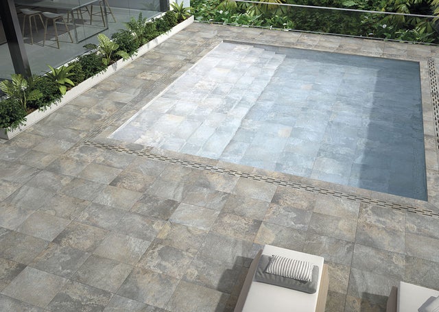 CARRELAGE EXTERIEUR BERGAME GREY - Vendu par paquet de 1,17m²
