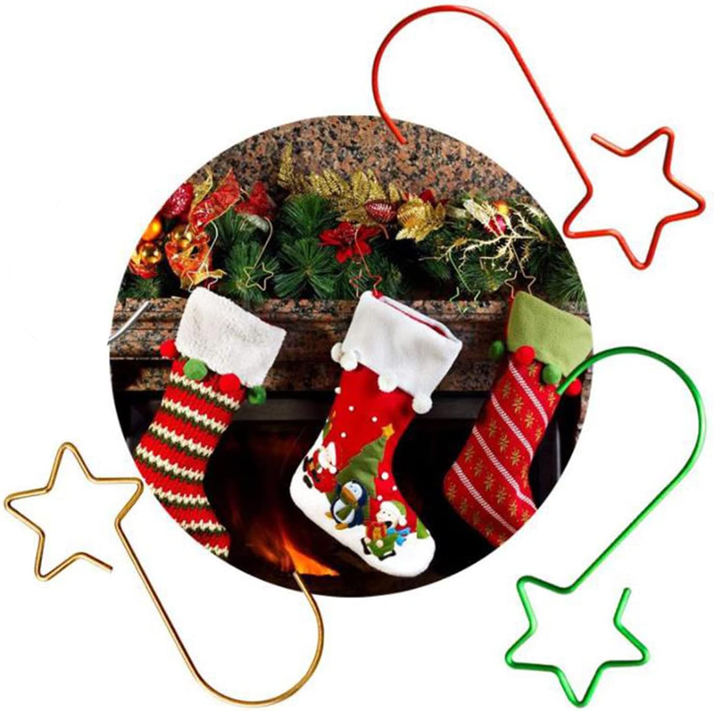 60 pezzi ganci per palline di Natale, ganci per albero di Natale, ganci per ornamenti per palline di Natale, ganci per alberi piccoli ornamenti p - 2