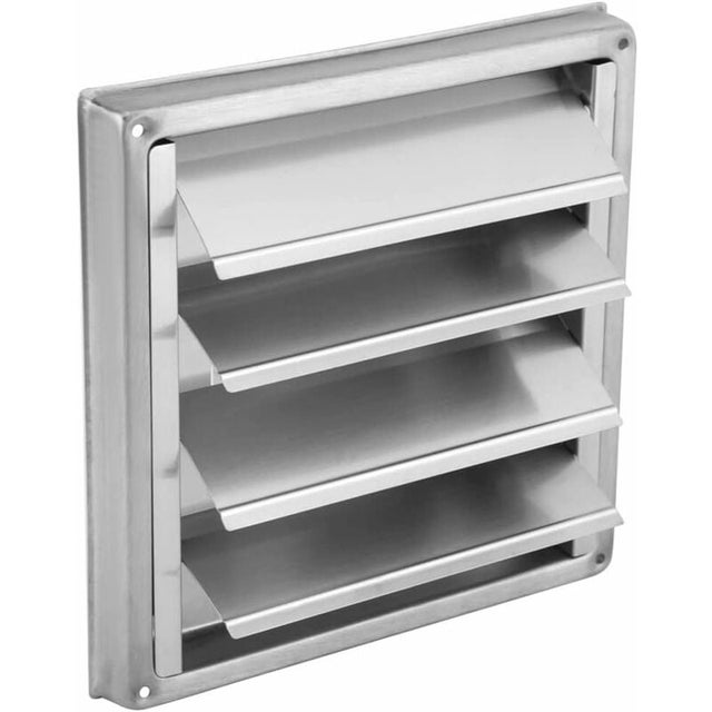 LI125mm Kratka ścienna ze stali nierdzewnej do kanału wentylacyjnego, kwadratowy wylot, osłona wentylatora wyciągowego suszarki bębnowej (kolor: jak p