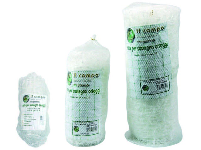 Rete Per Ortaggi E Piante Rampicanti In Nylon, Maglia Quadra 150x170 Mm, 1,5x100 Mt