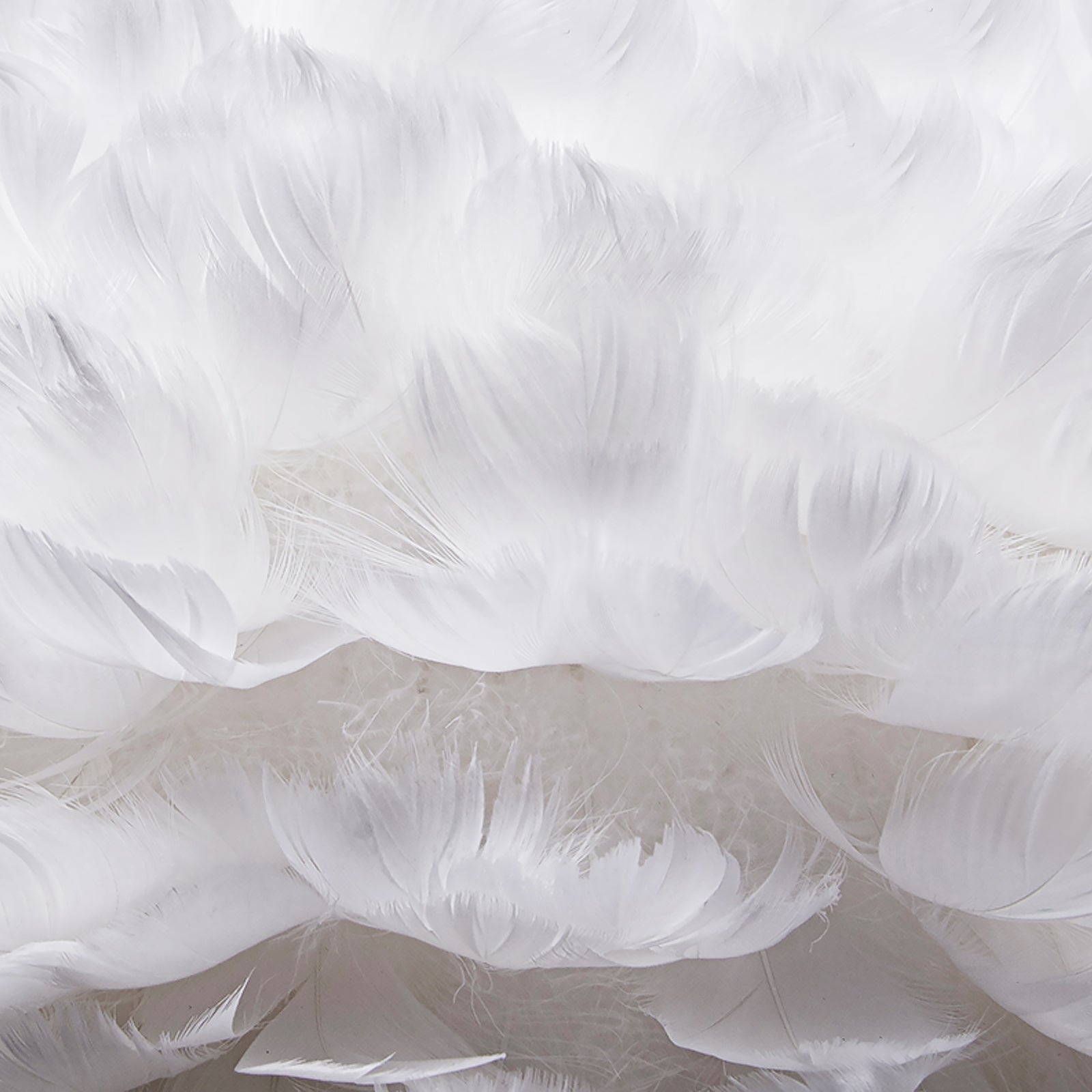 Luminaire suspendu Globe Blanc Plume Chandelier E27 pour Chambre d'enfant Salon D50 cm x H38 cm - 3