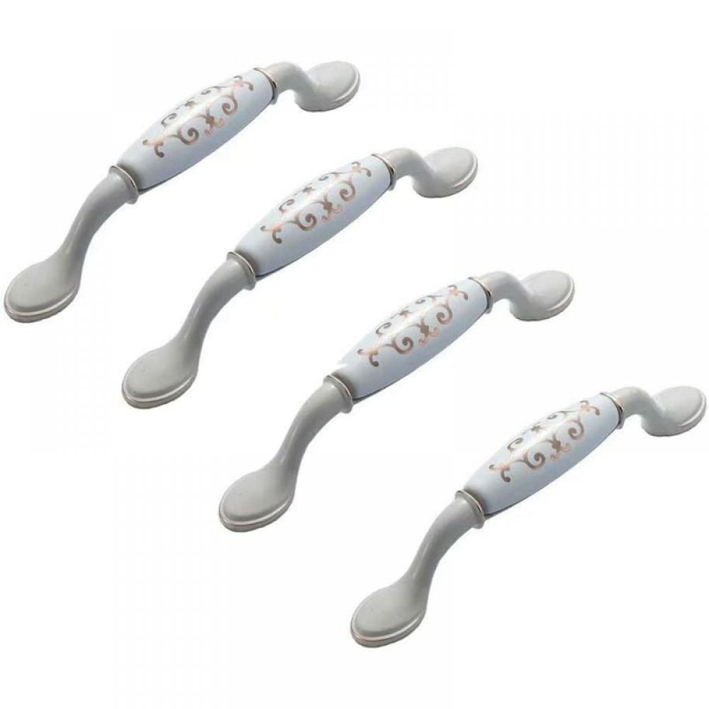 Uchwyty meblowe - do szuflad, szafek - stop cynku - 4 sztuki - 96 mm - wielokolorowe