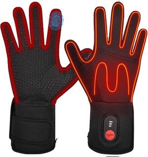 Gants Chauffants électriques USB Rechargeables - SODIAL - Taille Unique Bleu Marine