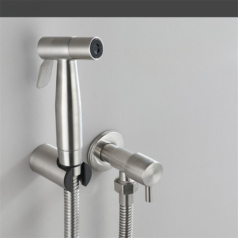 Kit de pulvérisation WC noir en acier inoxydable 304 à robinet simple voie – Design élégant, puissance et hygiène au quotidien - 3