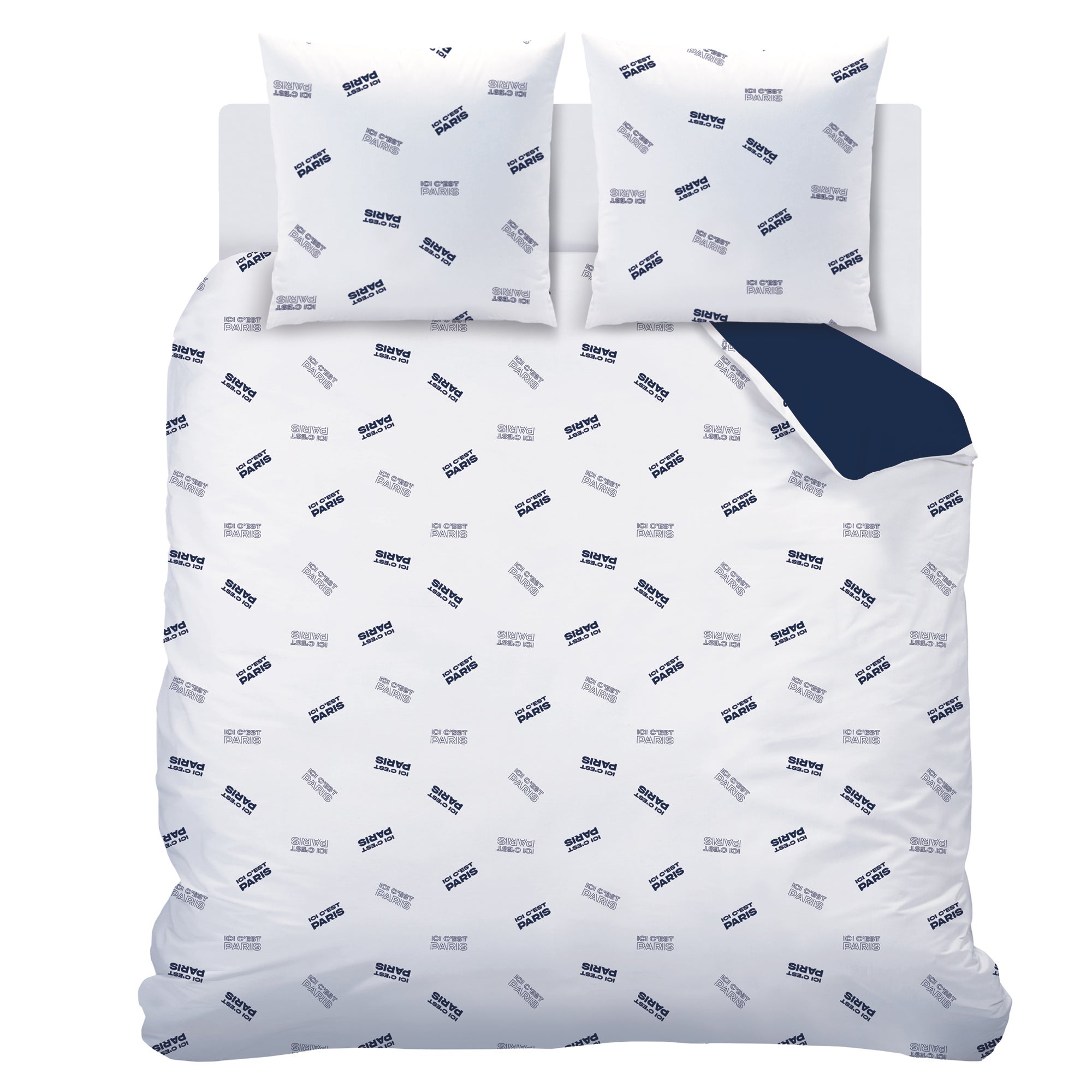 Parure de lit imprimée 100% coton, PSG DEVISE - 7