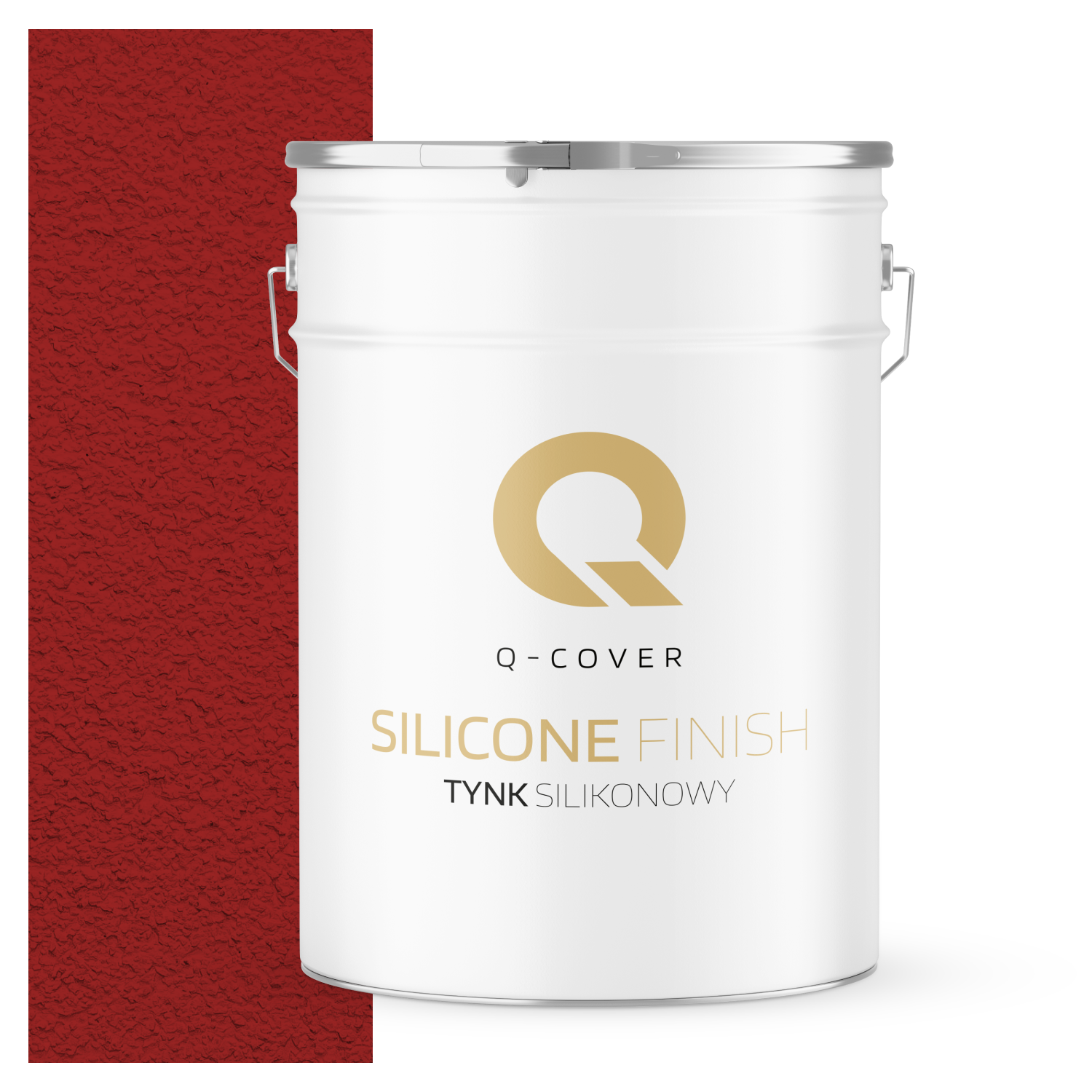 Tynk Silikonowy Elewacyjny Baranek 1.5mm Q-Cover Czerwony RAL3001 25KG