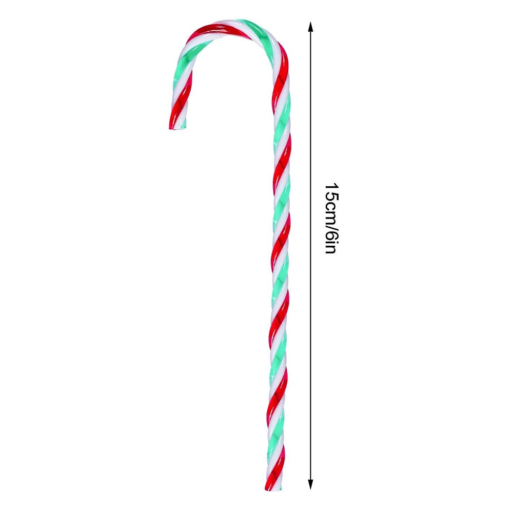 20 pçs bastão de doces de natal árvore de natal pendurado decoração presente de ação de graças bastões de doces - 2