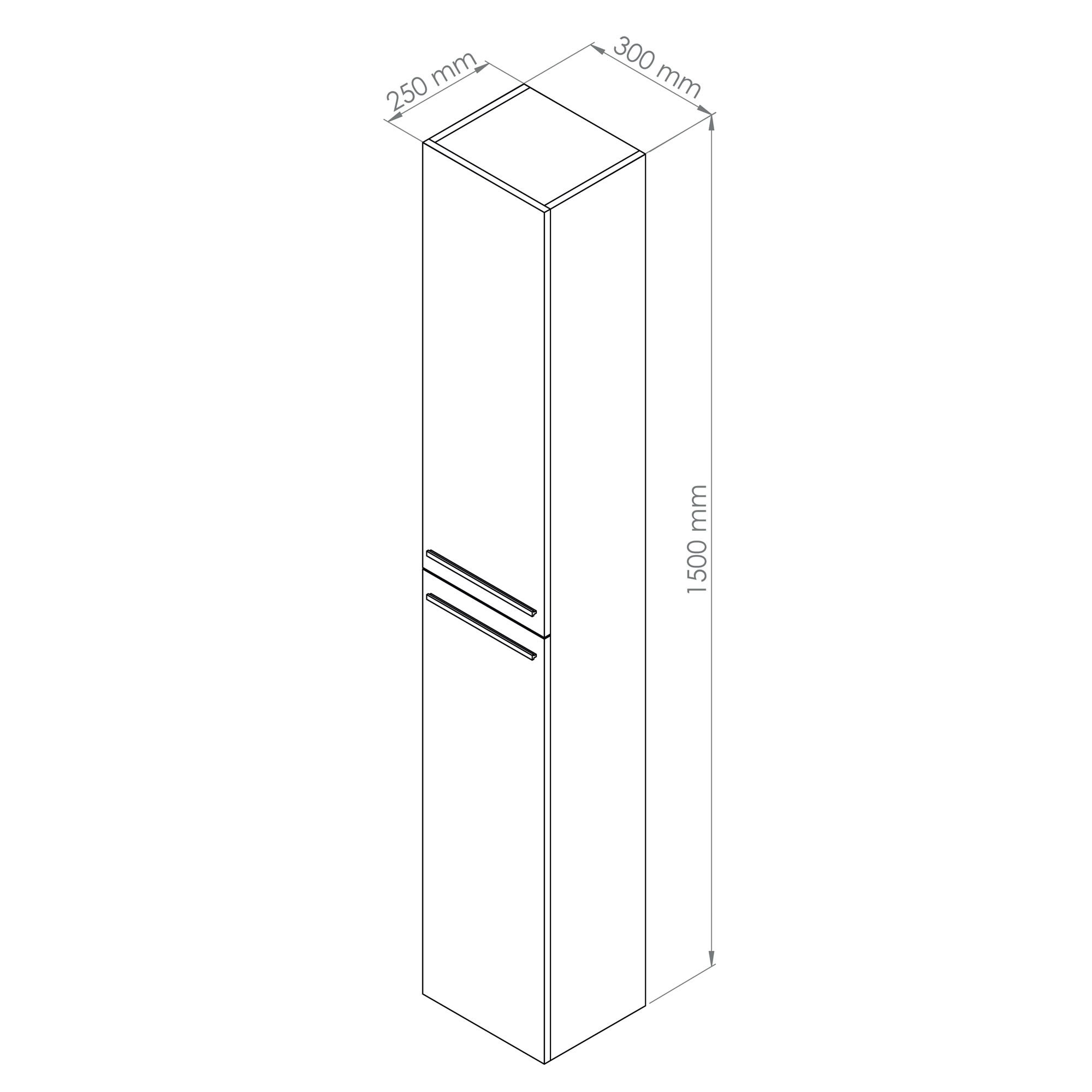 ONDEE - Columna suspendida colecciÛn ARUBA - Entregado en kit - Ancho 30cm - lacado blanco - 3