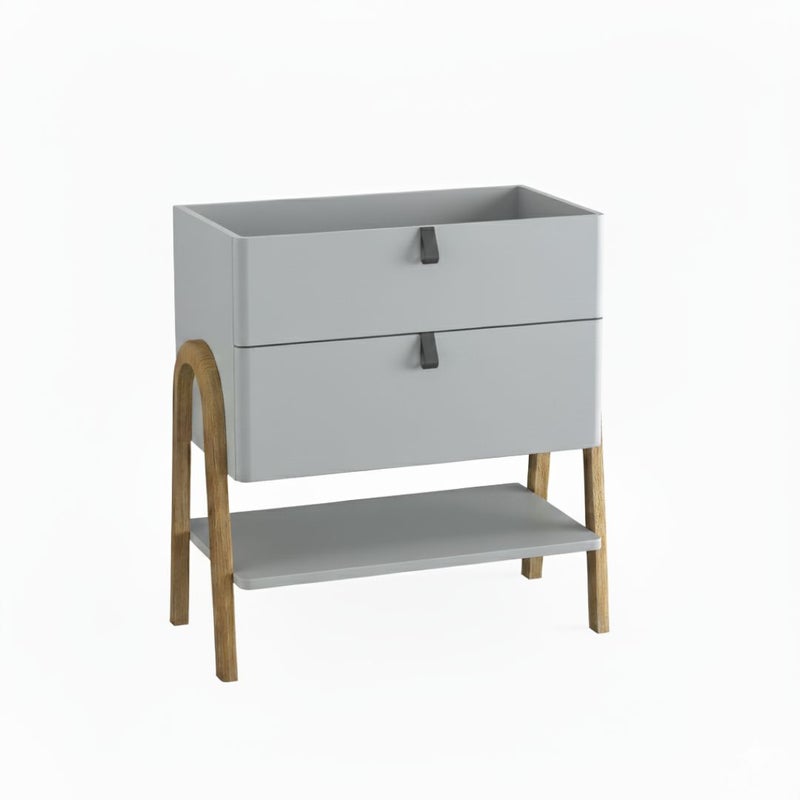 Szafka pod umywalkę nablatową MOSS 70 cm jasno szary półmat