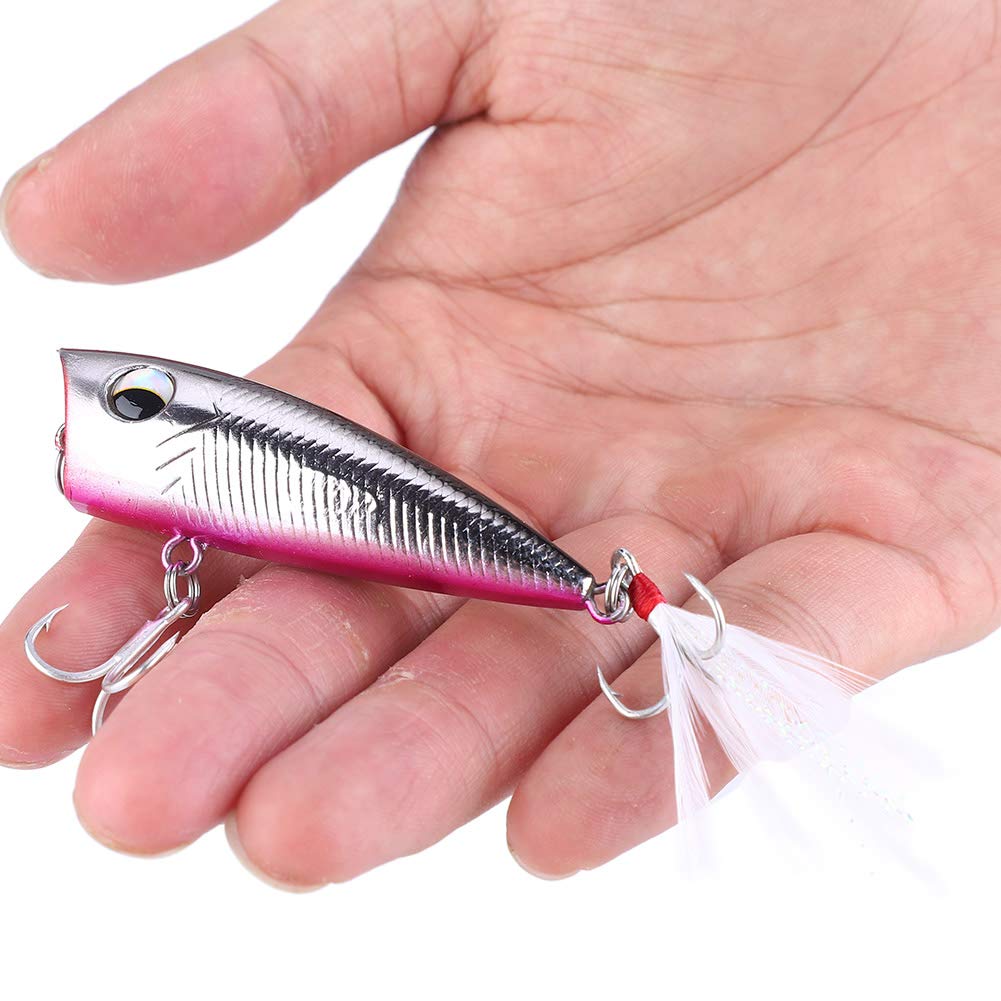 Leurre de pêche artificiel dur avec hameçon triple et leurre de pêche