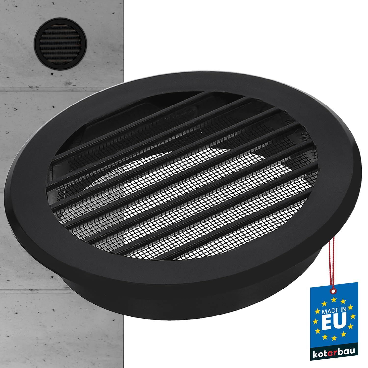 Kratka osłona wentylacyjna okrągła siatka 100 mm - KOTARBAU
