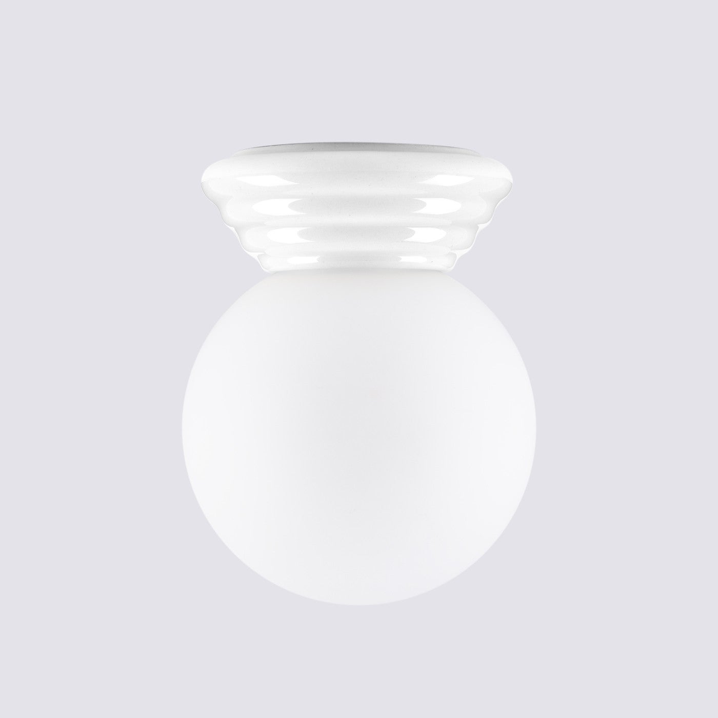 Lampa sufitowa ceramiczna szkliwiona ZORI biała 1xG9x8W ceramika / gips wym:12x12x16cm IP44 Sollux Lighting - 6