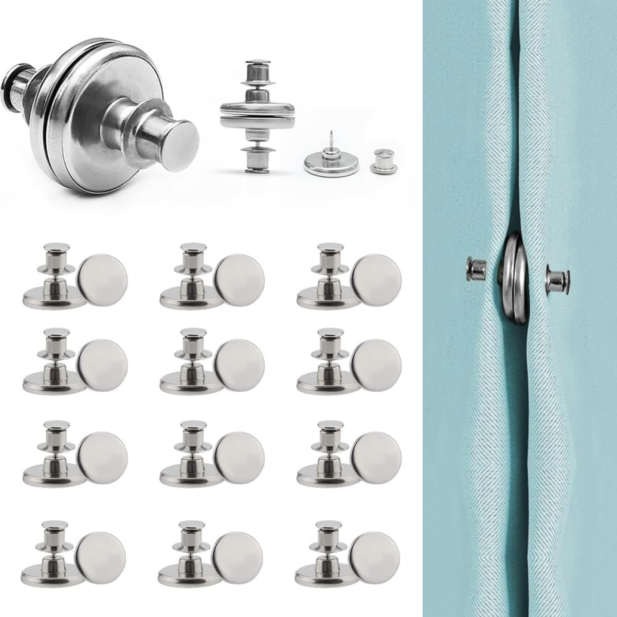 Lot de 24 aimants à clips magnétiques pour rideaux Aimants — free download