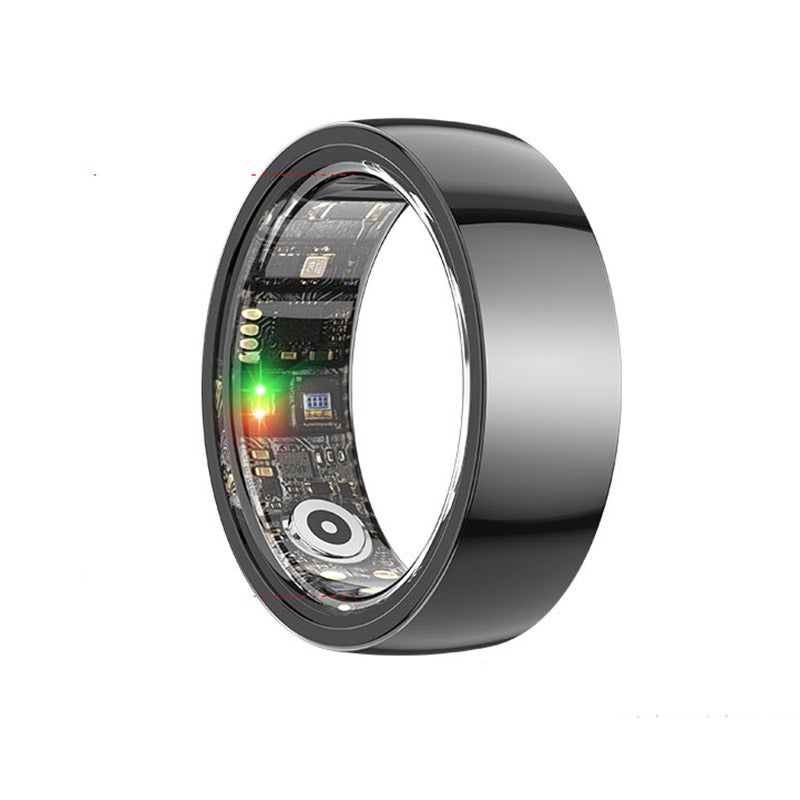 Anello Fidget In Acciaio Inossidabile Titanio Nero 8mm - Anello Coppia Arcobaleno - Regalo Antistress