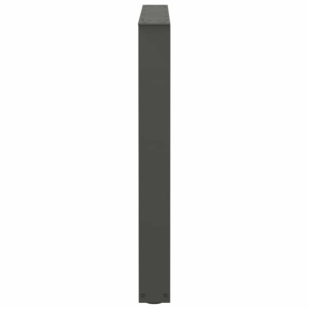 Maison Exclusive - Pieds de table à manger en forme de V, 2 pièces, anthracite, 90 x (72-73,3) cm, acier - 6