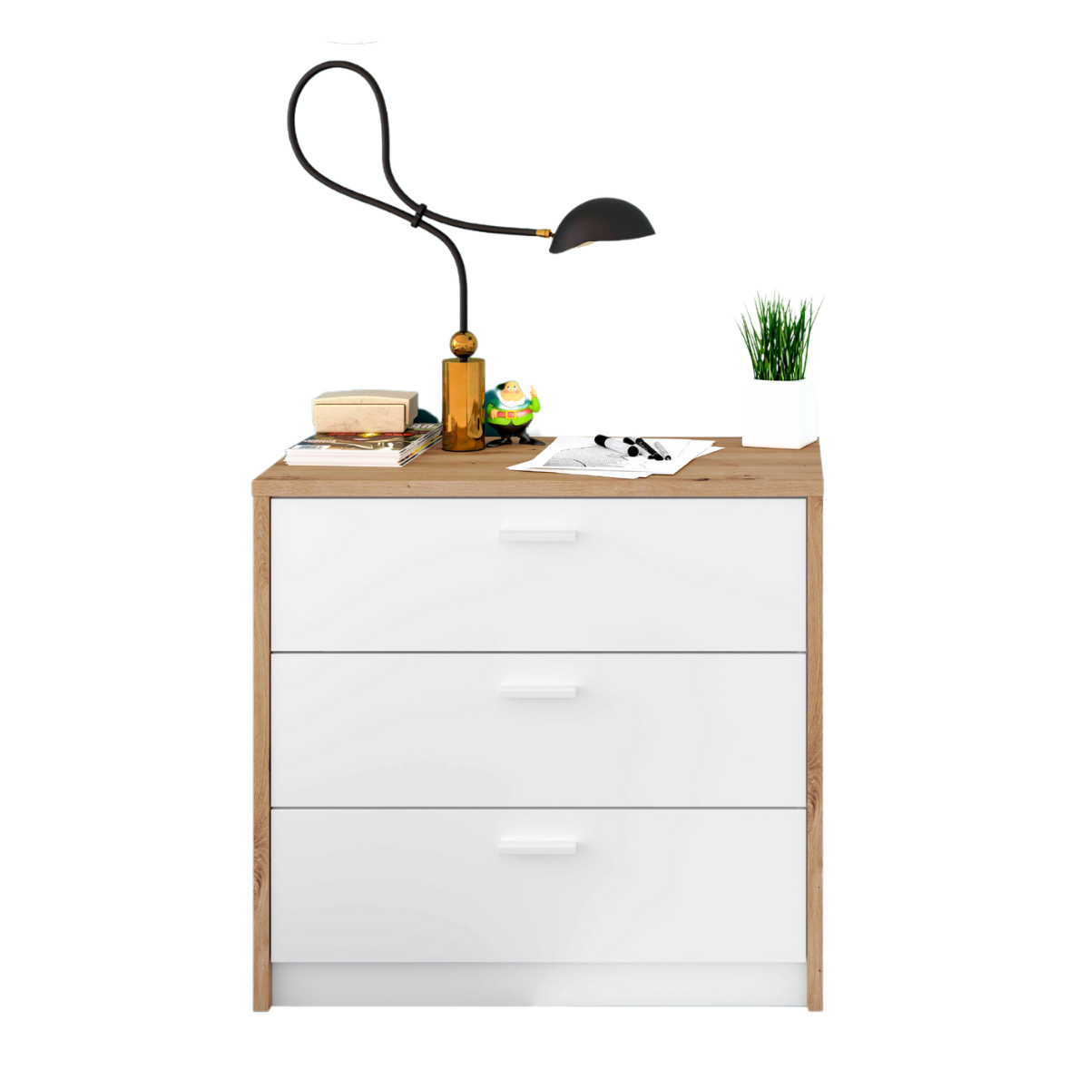 Comò 3 cassetti con scrivania estensibile L81 a 130 cm - KOMMO | Leroy ...