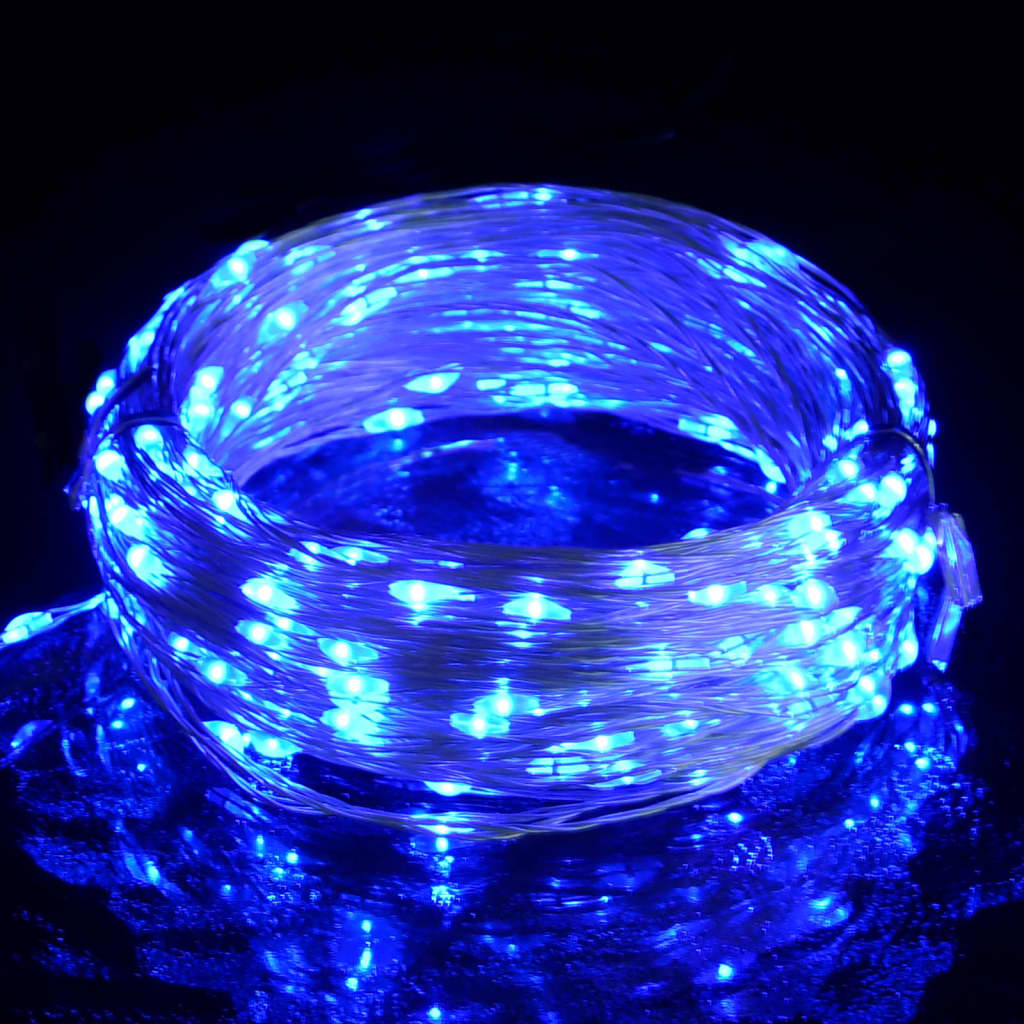 Guirlande lumineuse micro LED 40m 400 LED bleu 8 fonctions - 8