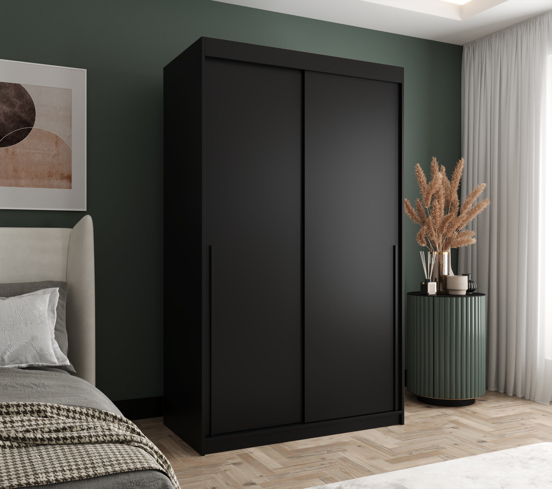 Szafa przesuwna Garderoba SIMA T 120 x 62 x 200 czarny + u. czarny - 2