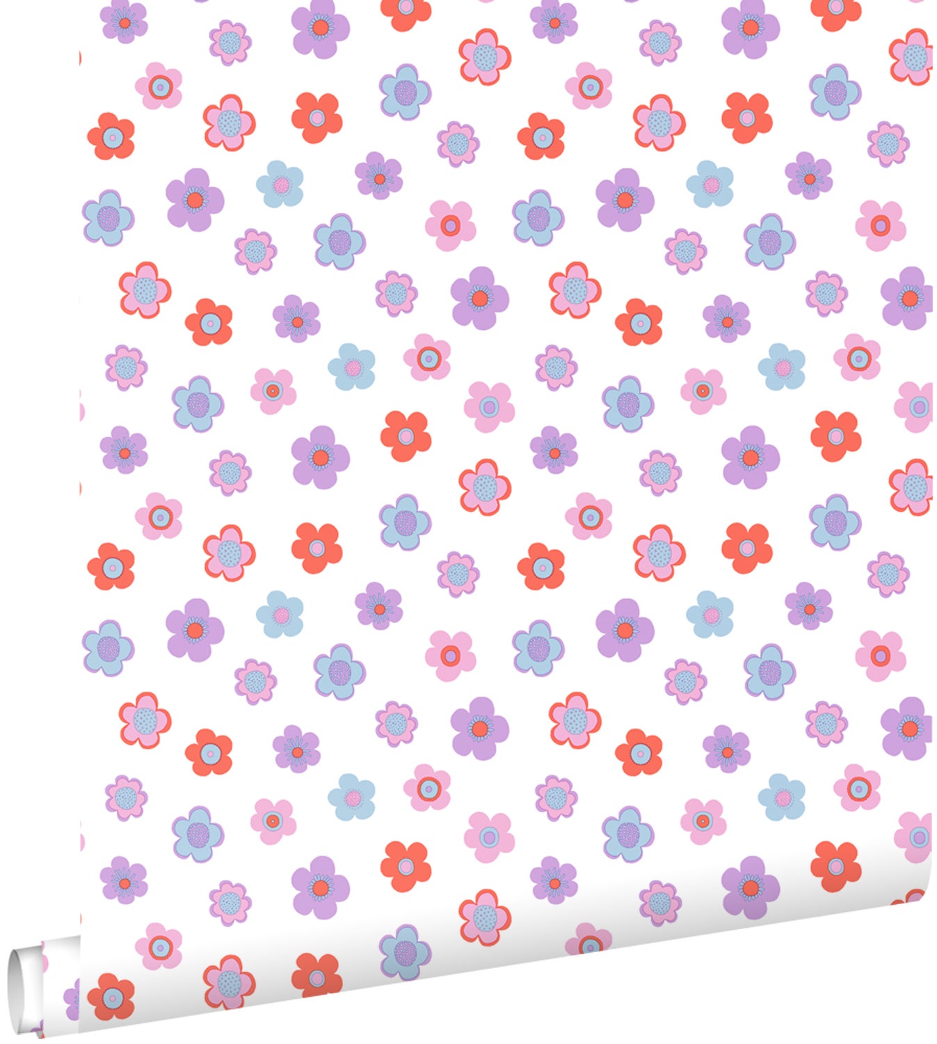 Tapeta kwiaty w wielu kolorach - 50 x 900 cm - ESTAHOME