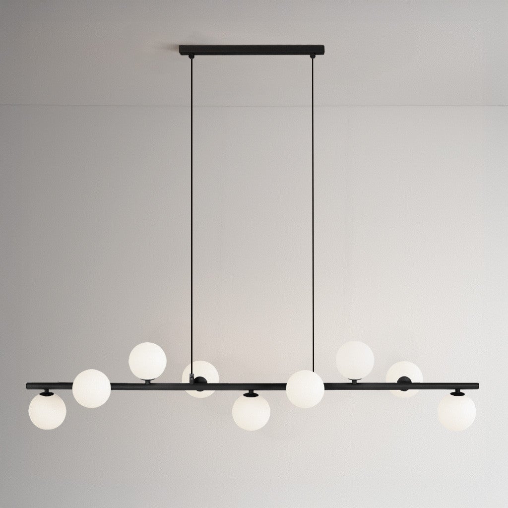Lampa wisząca FILO czarno-biała 9xG9x15W metal wym:100x119x28cm IP20 Kaja