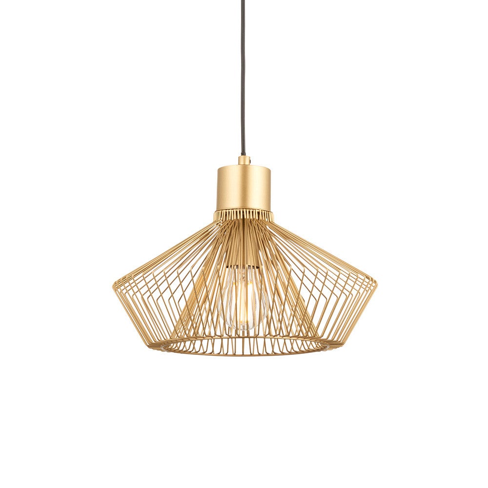 Lampa wisząca KIMBERLEY złota 1xE27x20W metal wym:155x31x31cm IP20 Endon