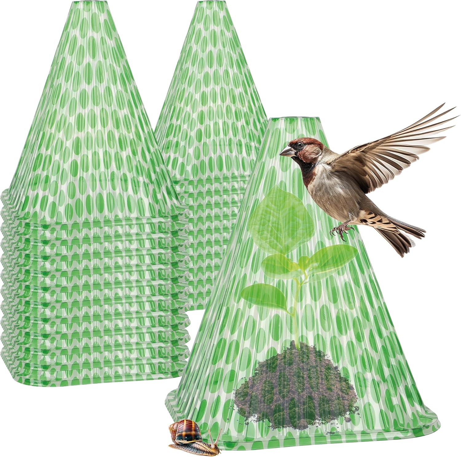 24 sztuki kapeluszy przeciwsłonecznych dla roślin - czapki ochronne dla roślin - wysokość ok. 22 cm