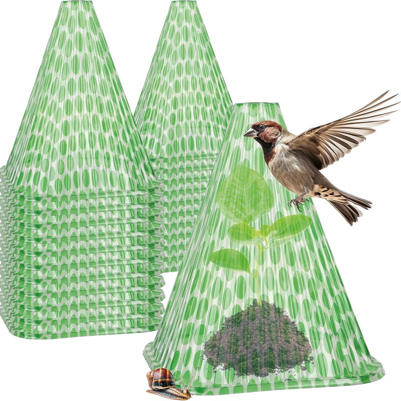 Zestaw 24 kapeluszy przeciwsłonecznych do roślin - Czapki ochronne do roślin - Wysokość ok. 22 cm