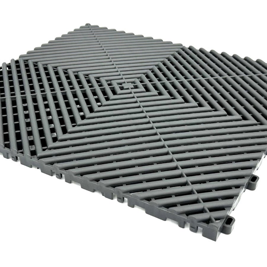Suelo modular para garaje y taller losetas de Polipropileno 40x40cm Gris antideslizante Pro-Tile - 2