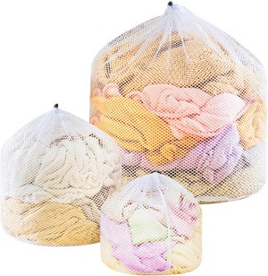 Reti Lavaggio Calzini Sacchetti Lavaggio In Rete - 4 Pezzi, Taglie Diverse, Per Biancheria Intima, Calzini, Poliestere Accessori Lavatrice Organizzazione
