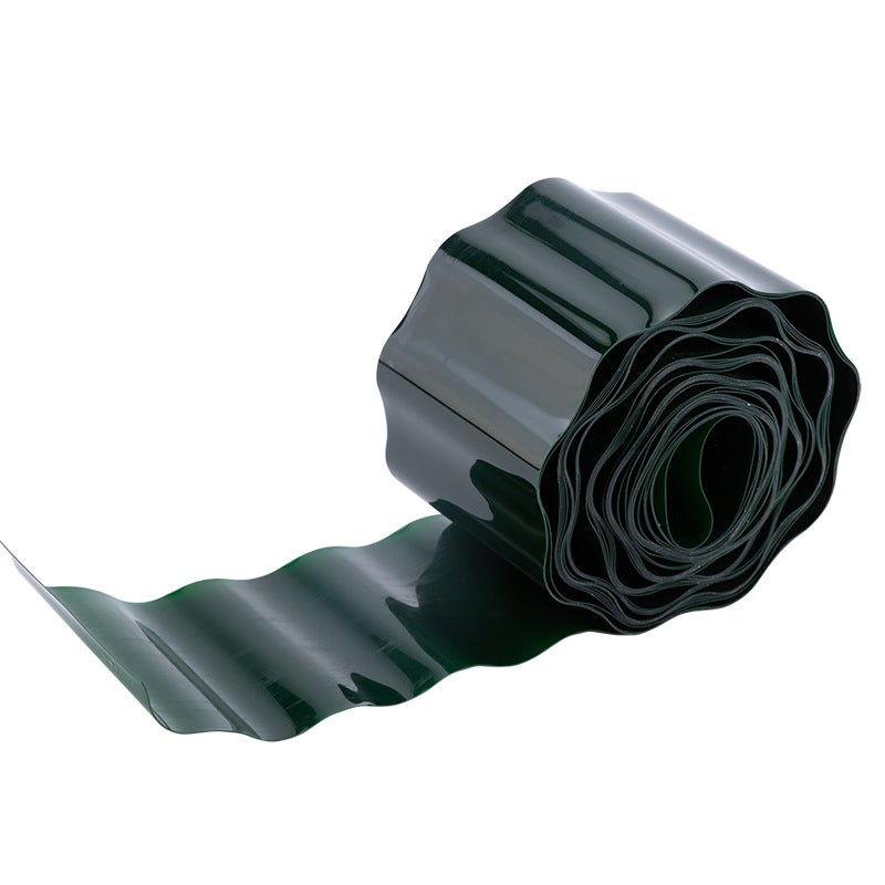 Obrzeże ogrodowe z falistego plastiku o wymiarach 25 cm x 9 m, odpowiednie do krawędzi trawnika