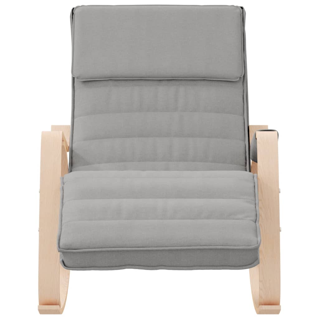 Chaise à bascule | Rocking chair | Fauteuil à bascule Gris clair Tissu938912 - 3