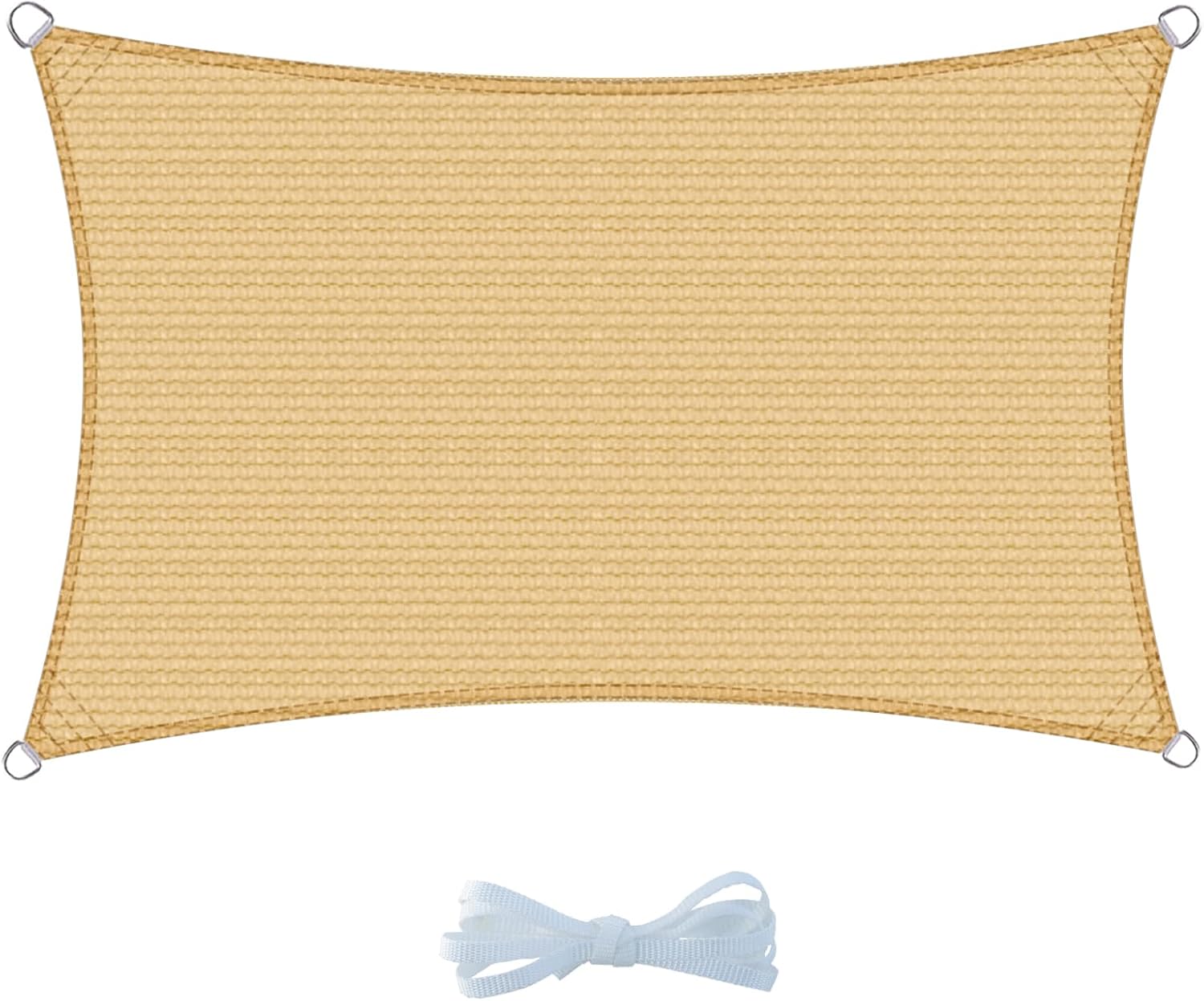 Żagiel przeciwsłoneczny 2x3m, oddychająca tkanina, ochrona przed promieniowaniem UV, na patio, balkon, do ogrodu, na zewnątrz, khaki