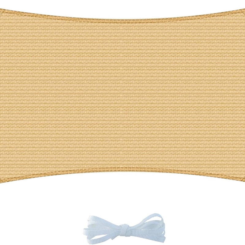 Żagiel przeciwsłoneczny 2x3m, oddychająca tkanina, ochrona przed promieniowaniem UV, na patio, balkon, do ogrodu, na zewnątrz, khaki