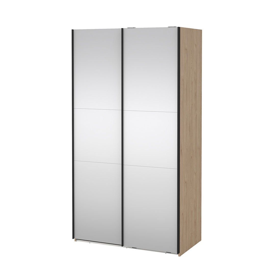 Como szafa przesuwna 2 drzwi z lustrem 120x220cm dąb dekor.