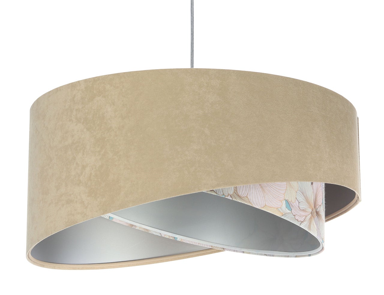 Lampa wisząca SAND FLOWER 2 beżowa/srebrna