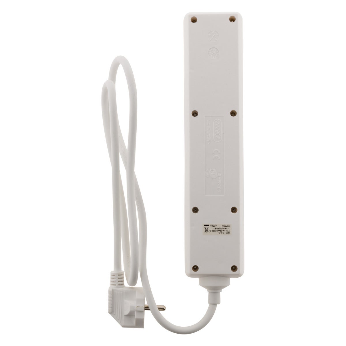 Bloc multiprise 5 prises 2P+T 16A blanc - Zenitech - 5