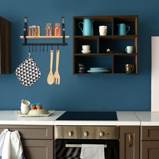 Warmiehomy Scaffale in metallo, mensola da cucina a parete con ganci, porta utensili da appendere, organizer per cucina, bagno, balcone (90 x 24 x 25 cm Warmiehomy Scaffale in metallo, mensola da cucina a parete con ganci, porta utensili da appendere, organizer per cucina, bagno, balcone (90 x 24 x 25 cm