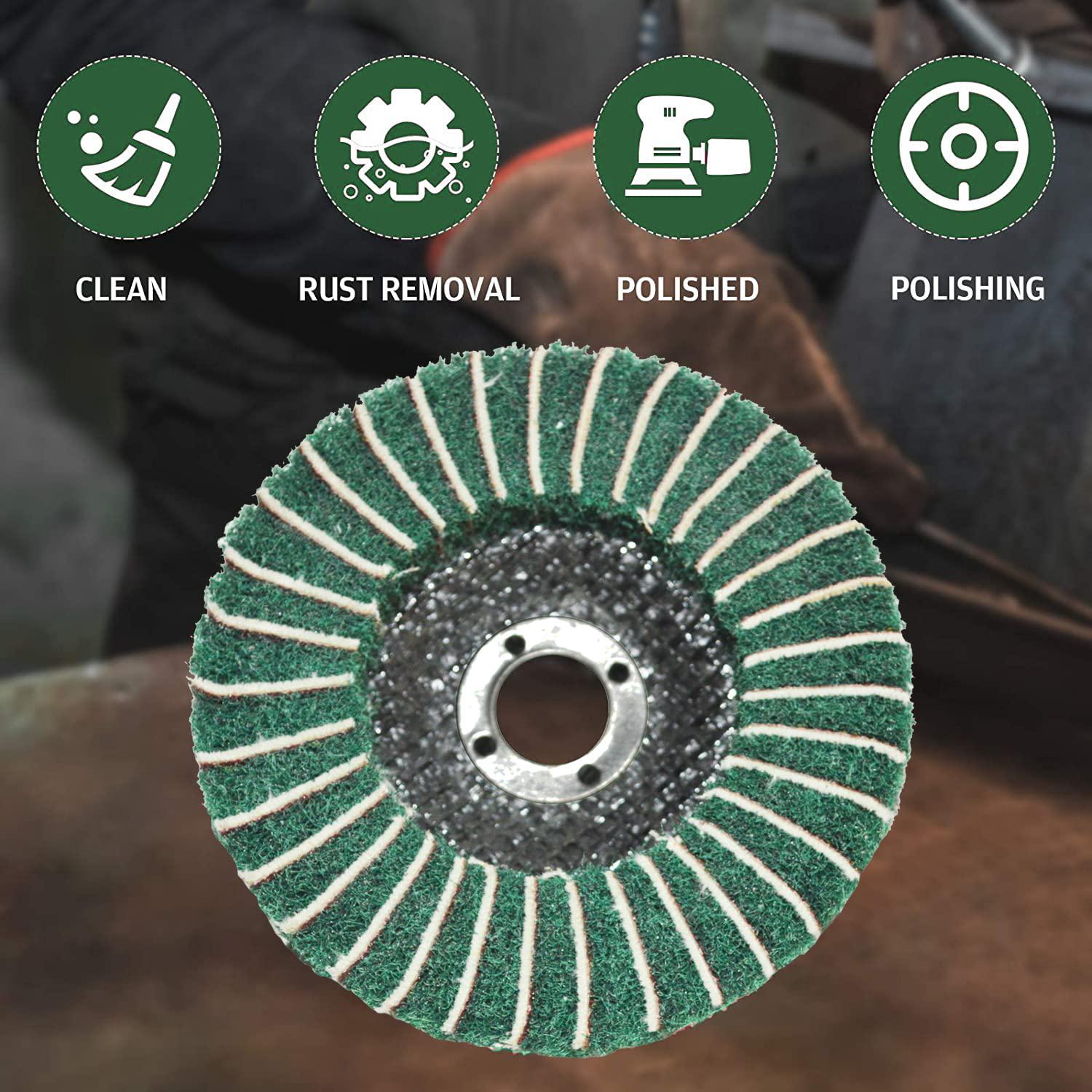 Disques de Nettoyage Meuleuse Disque, 100 * 15mm, Pour le Traitement de Surface ou l'enlèvement de la Pour Peinture Meuleuse d'angle, Lot de 5 - 4