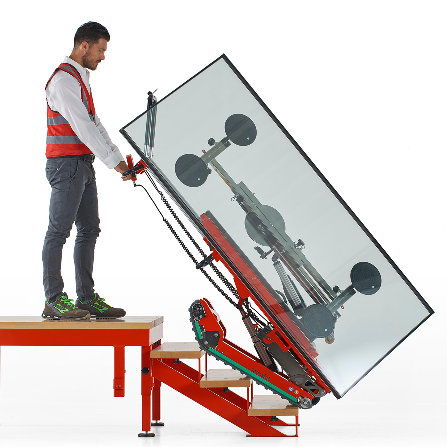Carro sobe-escadas elétrico Skipper Lift GL para instalação de envidraçados 3x2,7 m ventosas manuais 300 kg - 6