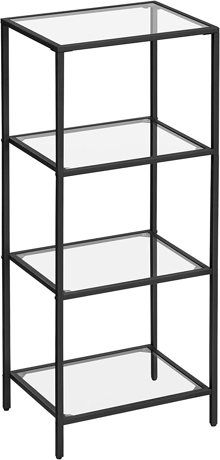 Estante Esquinero De 5 Niveles, Estantería Con Marco De Metal, Estante De Almacenamiento De Vidrio Templado Antioxidante Sala De Estar Dormitorio Cocina Bano Moderno 158cm Dorado 56380062