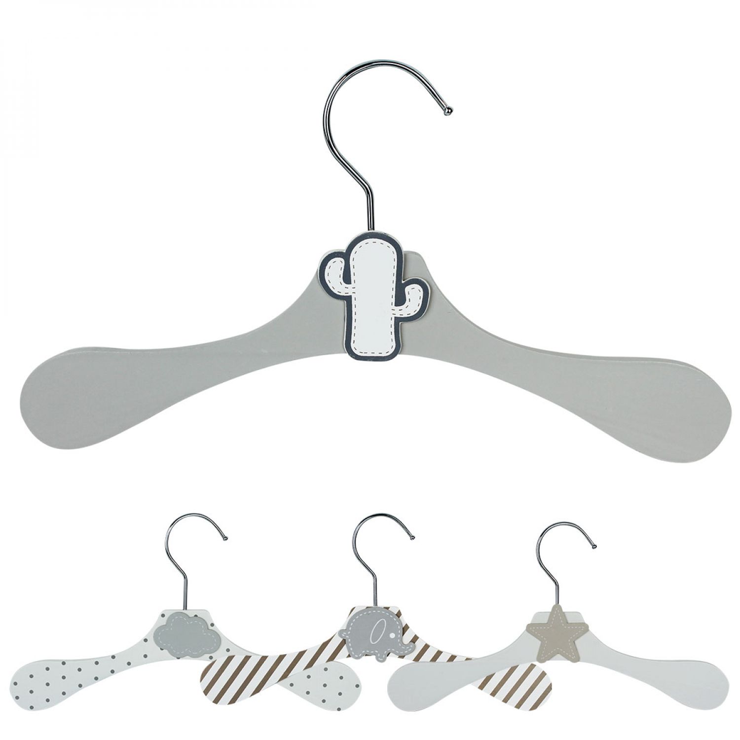 Lot de 50 cintres bébé et enfant en plastique sur crochet - 5 Lot de 50 cintres bébé et enfant en plastique sur crochet - 5