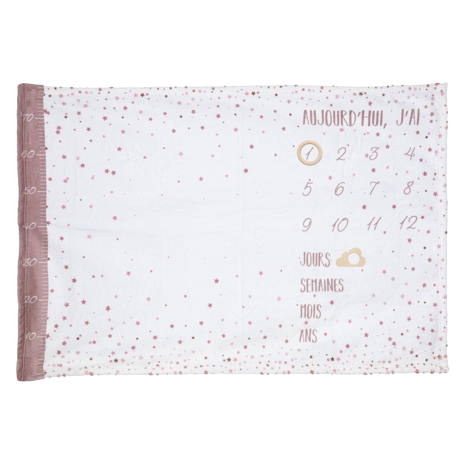 Atmosphera Couverture D'Éveil Bébé Étoiles Rose 120x80 Cm - Douce Et Confortable Pour Moments Précieux
