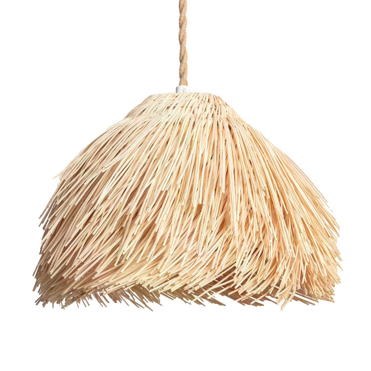 Lampa sufitowa wisząca Boho brązowa 1xE27x40W boho wym: 184 x 35 x 35 cm wiklina / rattan / słoma Abruzzo