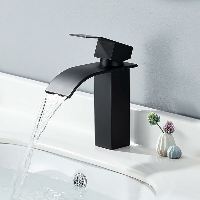 Grifo De Lavabo En Cascada Con Forma De Bambú - Latón Cepillado, Monomando Doble Para Agua Fría Y Caliente, Modelo Vintage De 2 Secciones