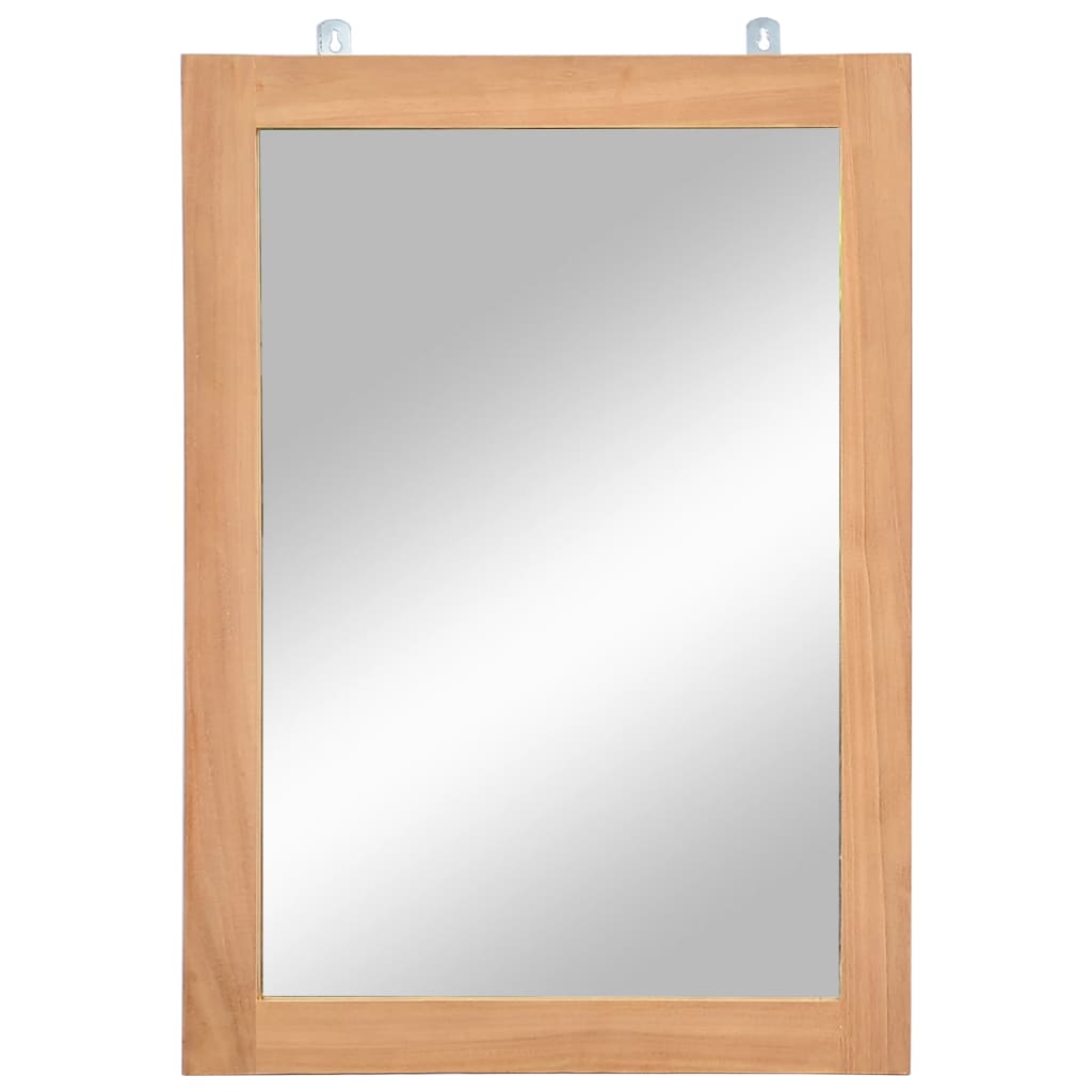 Vidaxl Espejo De Pared Madera De Teca Maciza 50X70 Cm , Leroy Merlin