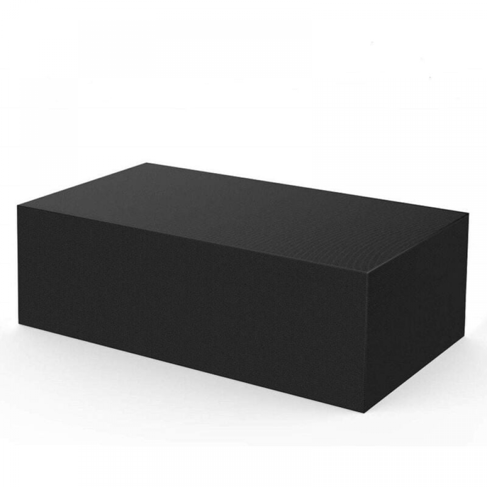 Obrus ogrodowy z tkaniny Oxford 210D ze ściągaczem, wodoodporny, pyłoszczelny i anty-UV (czarny, 242 x 162 x 100 cm)