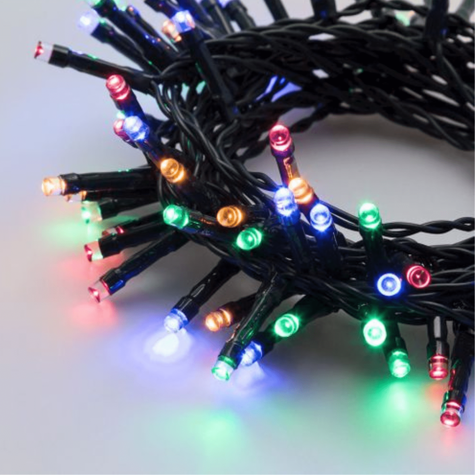 Catena lineare natalizia multicolor 320 led Ø5mm reflex 12,8 mt da interno o esterno - 3