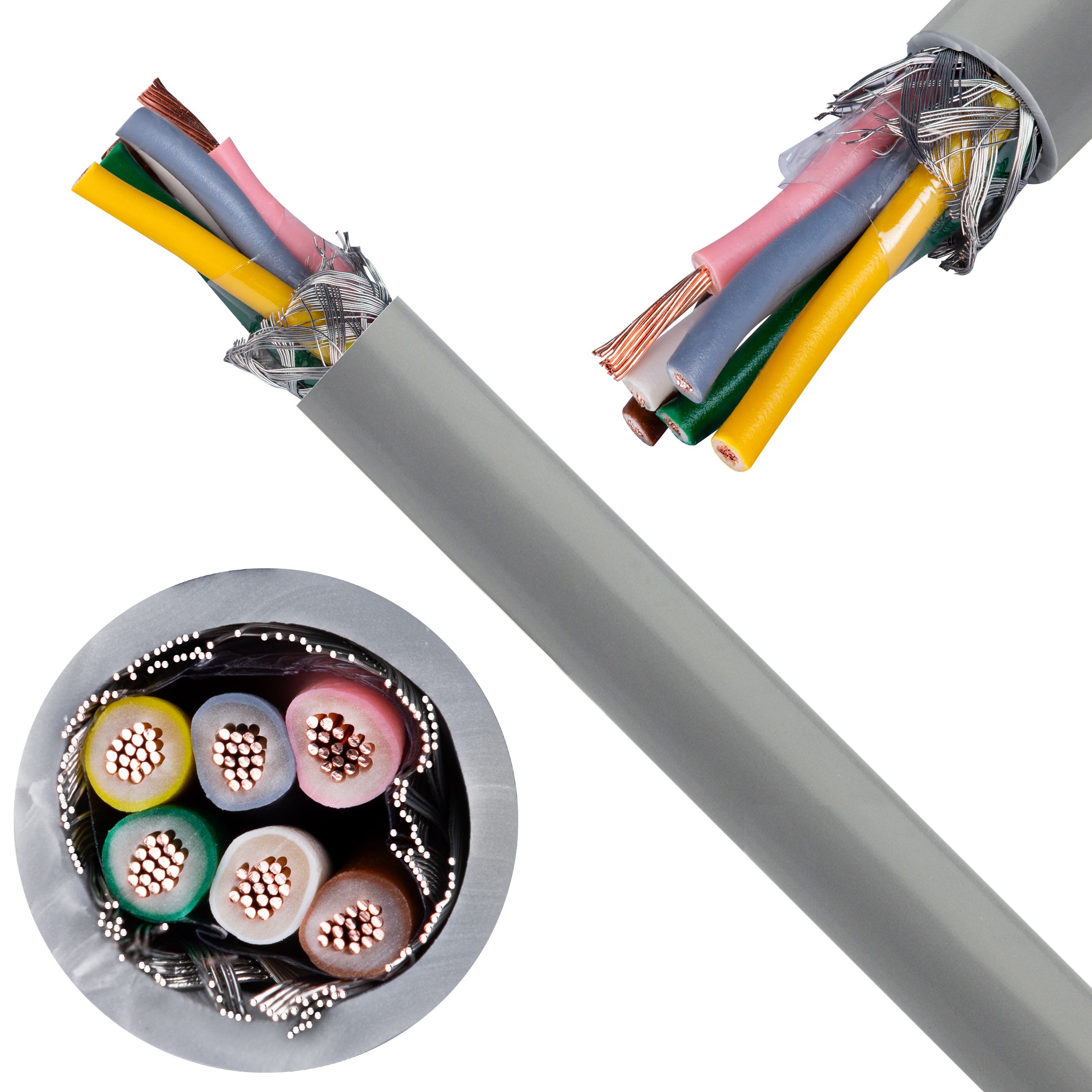 Kabel sterowniczy parowany BiT LIYCY-P 3x2x0,5mm2 szary 300/300V ekranowany olejoodporny linka Bitner 500m